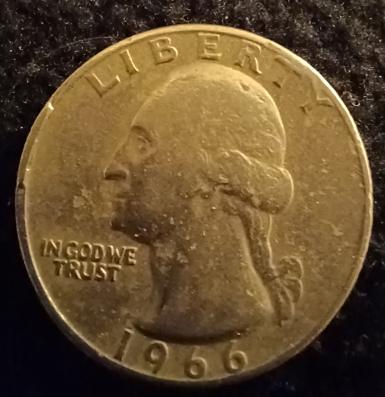 1966-Quarter-With-Raised-Spot-On-Rim.